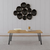 Zander Rectangular Wood Top Coffee Table Natural Brown